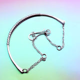 Heavy Gauge 925 Silver Wire Wrapped Swarovski Crystal Choker Necklace from Alexa Martha Designs