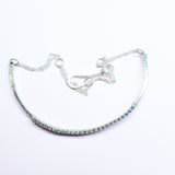 Heavy Gauge 925 Silver Wire Wrapped Swarovski Crystal Choker Necklace from Alexa Martha Designs