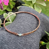 Bestselling Copper Brides Mag Bangle wire wrapped with AAA+ Ethiopian Opal from Alexa Martha Designs