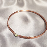 Bestselling Copper Brides Mag Bangle wire wrapped with AAA+ Ethiopian Opal from Alexa Martha Designs