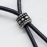 Handmade Black Leather Colored Ceramic Talking Turtle Bolo Necklace from Alexa Martha Designs