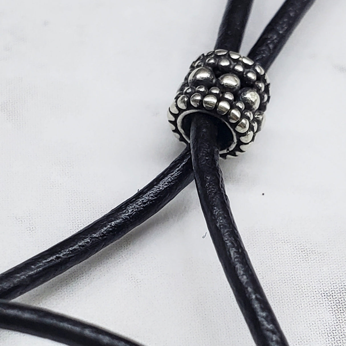Handmade Black Leather Colored Ceramic Talking Turtle Bolo Necklace from Alexa Martha Designs