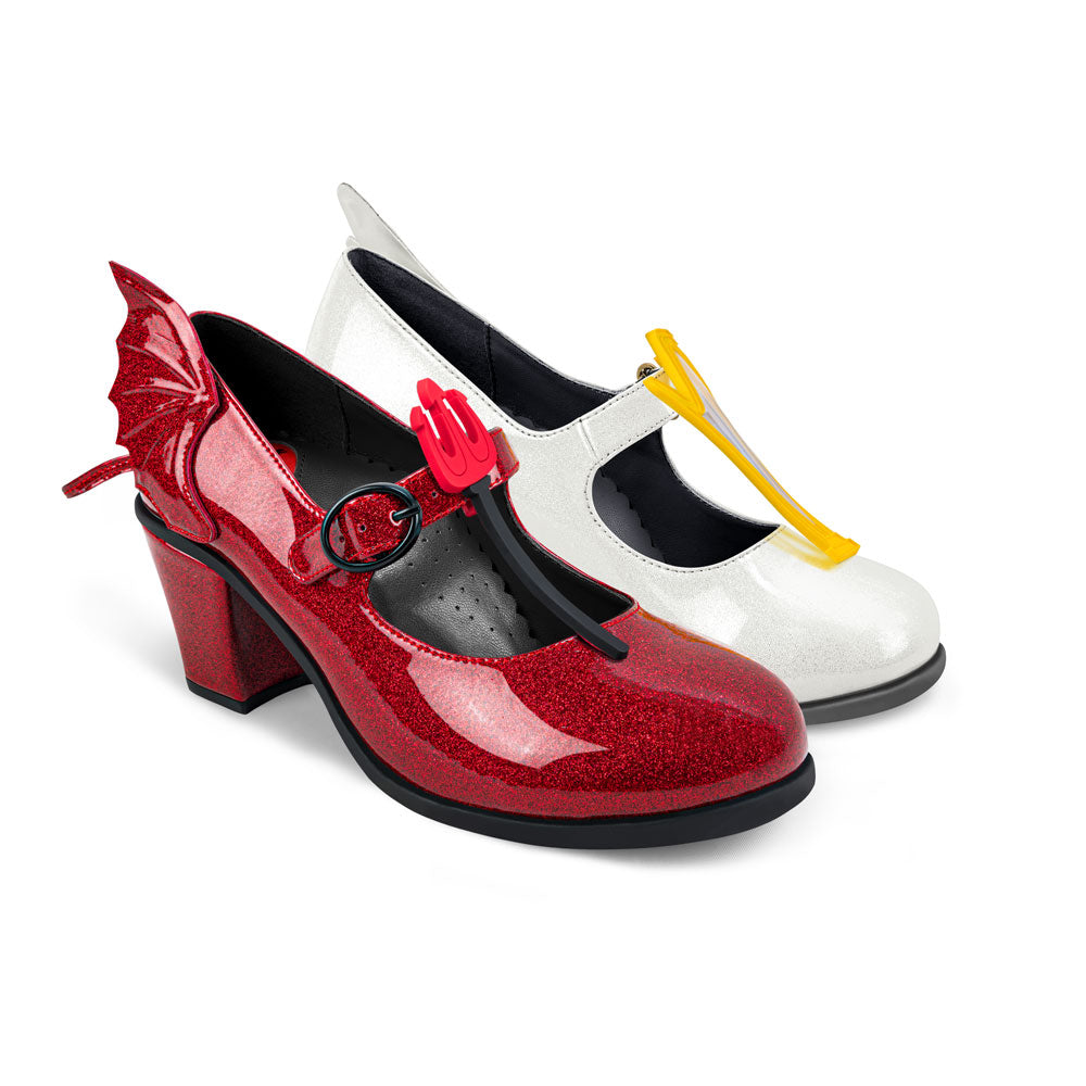 Chocolaticas® Mid Heels Angel & Demon Women's Mary Jane Pump From Hot Chocolate Design