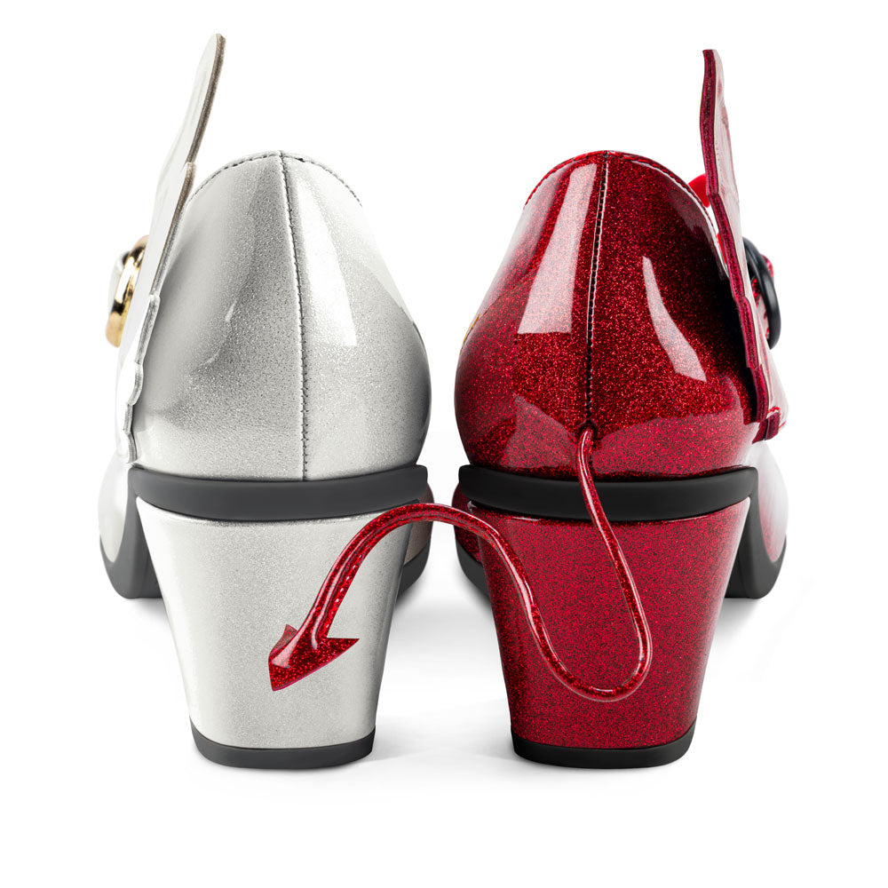 Chocolaticas® Mid Heels Angel & Demon Women's Mary Jane Pump From Hot Chocolate Design