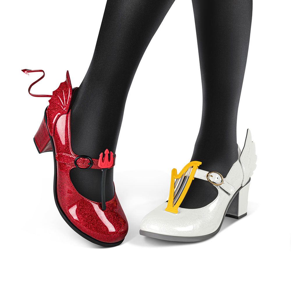 Chocolaticas® Mid Heels Angel & Demon Women's Mary Jane Pump From Hot Chocolate Design