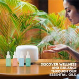100% Pure Natural Essence Essential Oils – Nature’s Healing Power with Eucalyptus, Frankincense, Lavender, and Peppermint from Pursonic