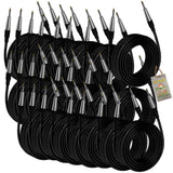 24 PACK - FAT TOAD 20FT Guitar Cords Instrument Cables | 24 AWG Patch Conductor for Electric Guitar, Bass, Amplifier, Speaker, Keyboard & Recording Studio | Shielded 1/4 Inch Gold Straight-End Wires from GeekStands.com