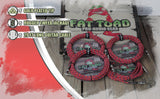 Guitar Cords (4 Pack) Right Angle to Straight-End Instrument Cable Tweed Cloth Jacket by FAT TOAD - Braided Woven 20FT 1/4 Inch Jack TS Electric AMP from GeekStands.com