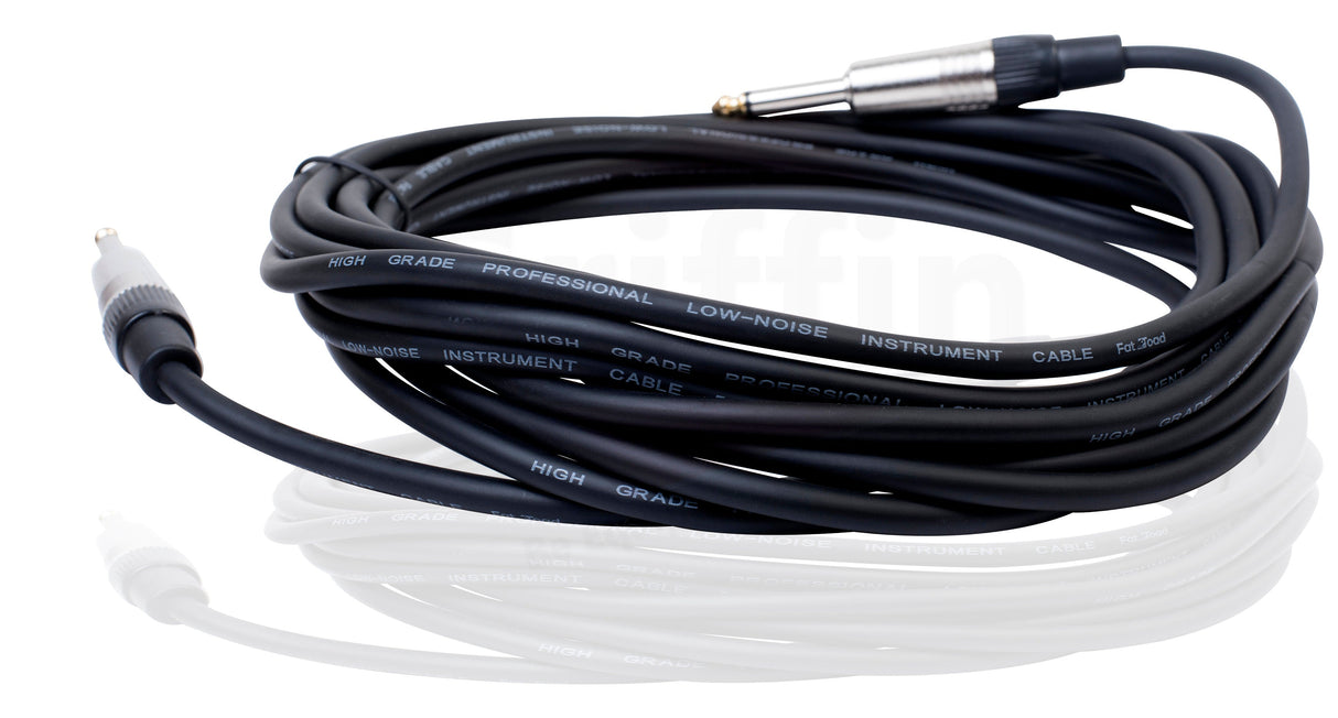 24 PACK - FAT TOAD 20FT Guitar Cords Instrument Cables | 24 AWG Patch Conductor for Electric Guitar, Bass, Amplifier, Speaker, Keyboard & Recording Studio | Shielded 1/4 Inch Gold Straight-End Wires from GeekStands.com