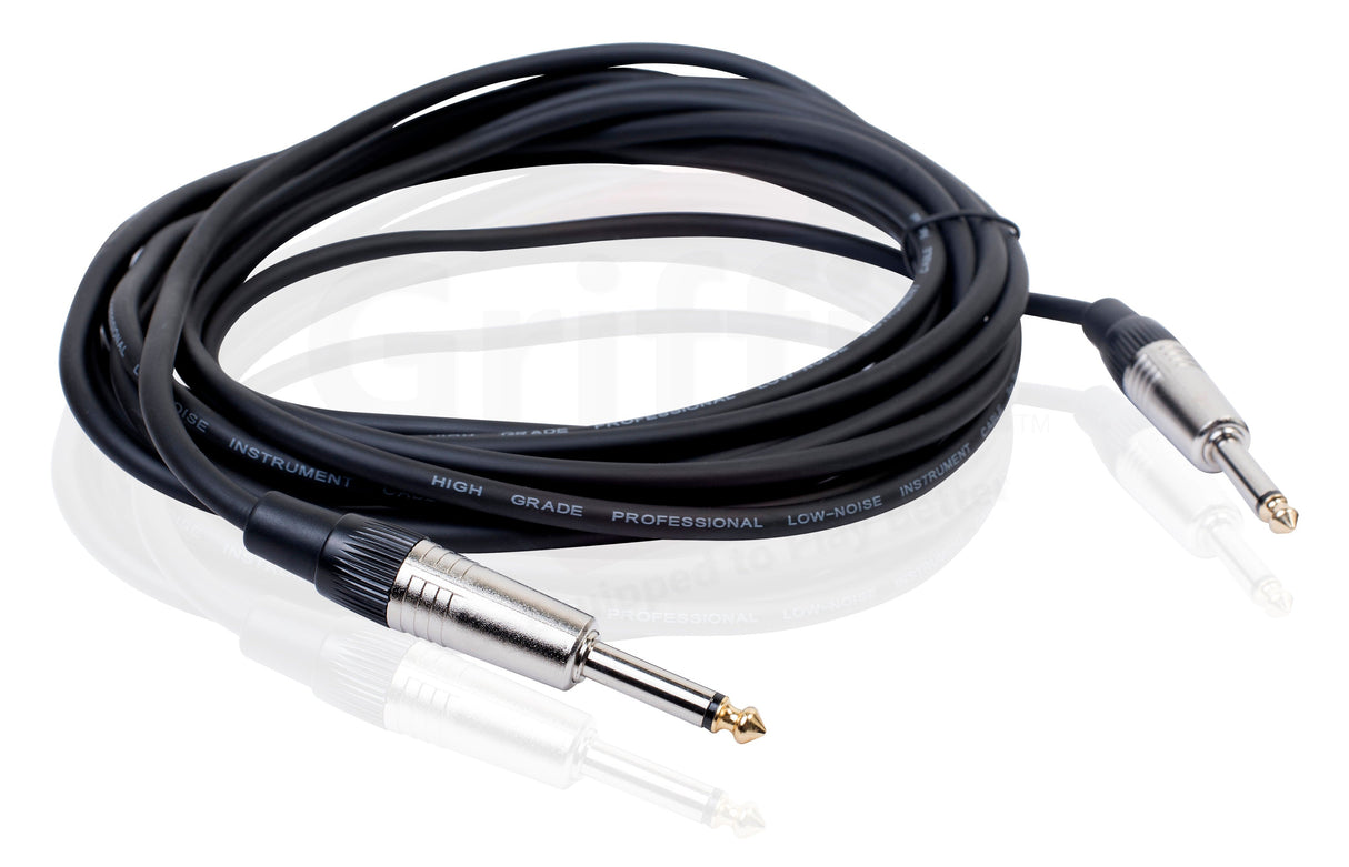 Guitar Cords (6 Pack) Instrument Cable by FAT TOAD | 20FT Wires 1/4 Inch Gold Straight-End for Electric, Acoustic, Bass, Keyboards, Speakers, Sound AMP & Music Recording Studio | Shielded 24 AWG Patch from GeekStands.com