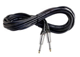 Guitar Cords (6 Pack) Instrument Cable by FAT TOAD | 20FT Wires 1/4 Inch Gold Straight-End for Electric, Acoustic, Bass, Keyboards, Speakers, Sound AMP & Music Recording Studio | Shielded 24 AWG Patch from GeekStands.com