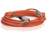 24 PACK - Right Angled Guitar Cables by FAT TOAD | Instrument Cords 20FT 1/4 Quarter Inch Straight-End 24GA Wires for Electric Guitar Pedal, Bass, Keyboards, Speaker Amplifier & Audio Studio Recording from GeekStands.com
