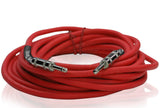 Male Jack Speaker Cables (2 Pack) (1/4" to 1/4) by FAT TOAD - 25ft Professional Pro Audio Red DJ Speakers PA Patch Cords - Quarter Inch 12 AWG Wire from GeekStands