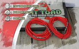 Male Jack Speaker Cables (2 Pack) (1/4" to 1/4) by FAT TOAD - 25ft Professional Pro Audio Red DJ Speakers PA Patch Cords - Quarter Inch 12 AWG Wire from GeekStands