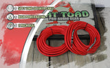 Male Jack Speaker Cables (2 Pack) (1/4" to 1/4) by FAT TOAD - 50ft Professional Pro Audio Red DJ from GeekStands