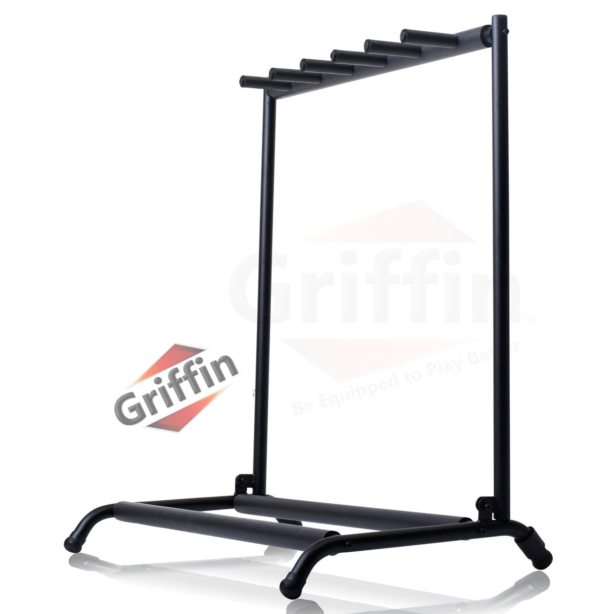 Five Guitar Rack Stand by GRIFFIN - Holder for 5 Guitars & Folds Up For Transport Neoprene Padding from GeekStands