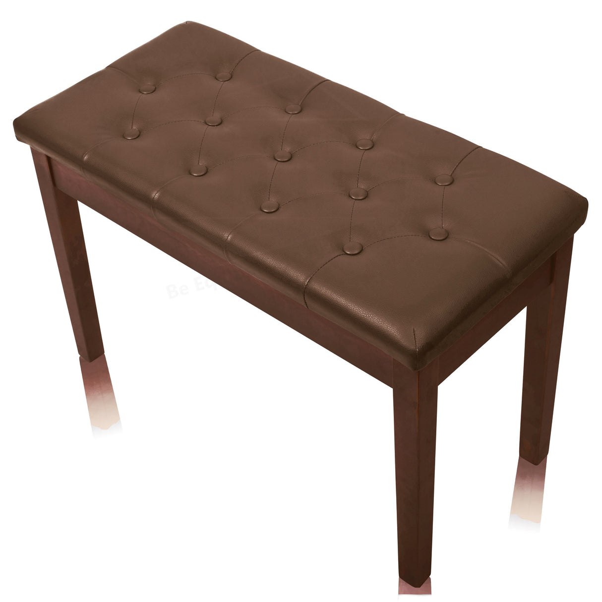 GRIFFIN Brown Wood PU Leather Piano Bench - Double Vintage Design, Ergonomic Chair Musician Keyboard from GeekStands