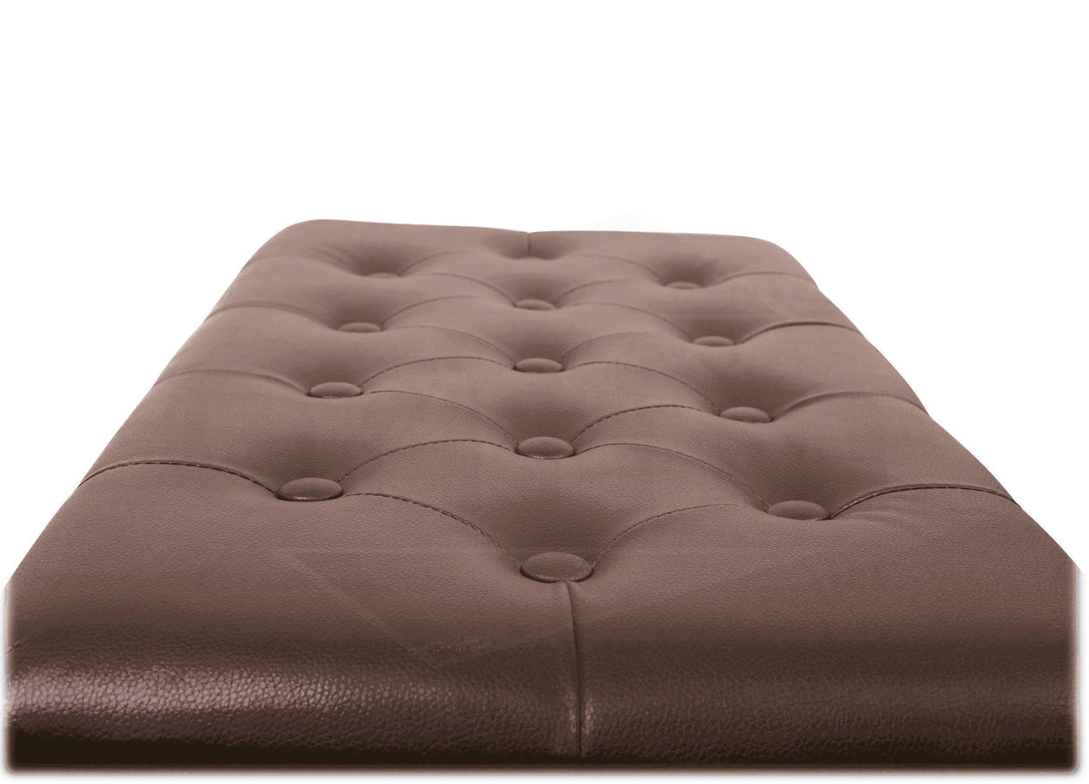 GRIFFIN Brown Wood PU Leather Piano Bench - Double Vintage Design, Ergonomic Chair Musician Keyboard from GeekStands