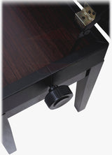 GRIFFIN Premium Antique Piano Bench - Adjustable Black Solid Wood Frame & PU Leather Padded Cushion from GeekStands