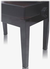 GRIFFIN Premium Antique Piano Bench - Adjustable Black Solid Wood Frame & PU Leather Padded Cushion - Vintage Ergonomic Musicians Keyboard Chair from GeekStands
