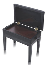 GRIFFIN Premium Antique Piano Bench - Adjustable Black Solid Wood Frame & PU Leather Padded Cushion from GeekStands