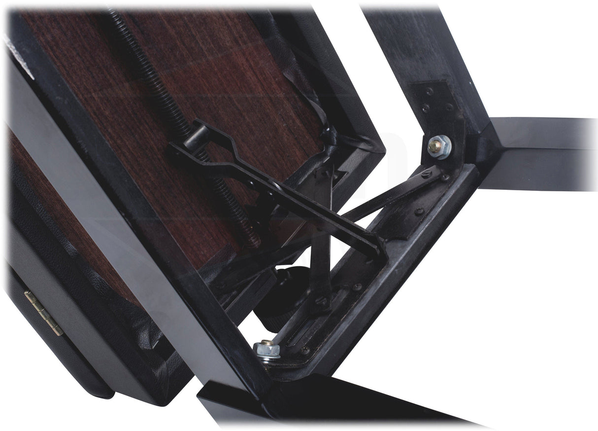GRIFFIN Premium Antique Piano Bench - Adjustable Black Solid Wood Frame & PU Leather Padded Cushion from GeekStands