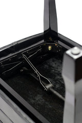 Genuine Leather Adjustable Piano Bench by GRIFFIN - Black Solid Wood Vintage Style & Heavy-Duty from GeekStands