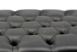 Genuine Leather Adjustable Piano Bench by GRIFFIN - Black Solid Wood Vintage Style & Heavy-Duty Ergonomic Keyboard Stool - Cushion Seat With Storage from GeekStands