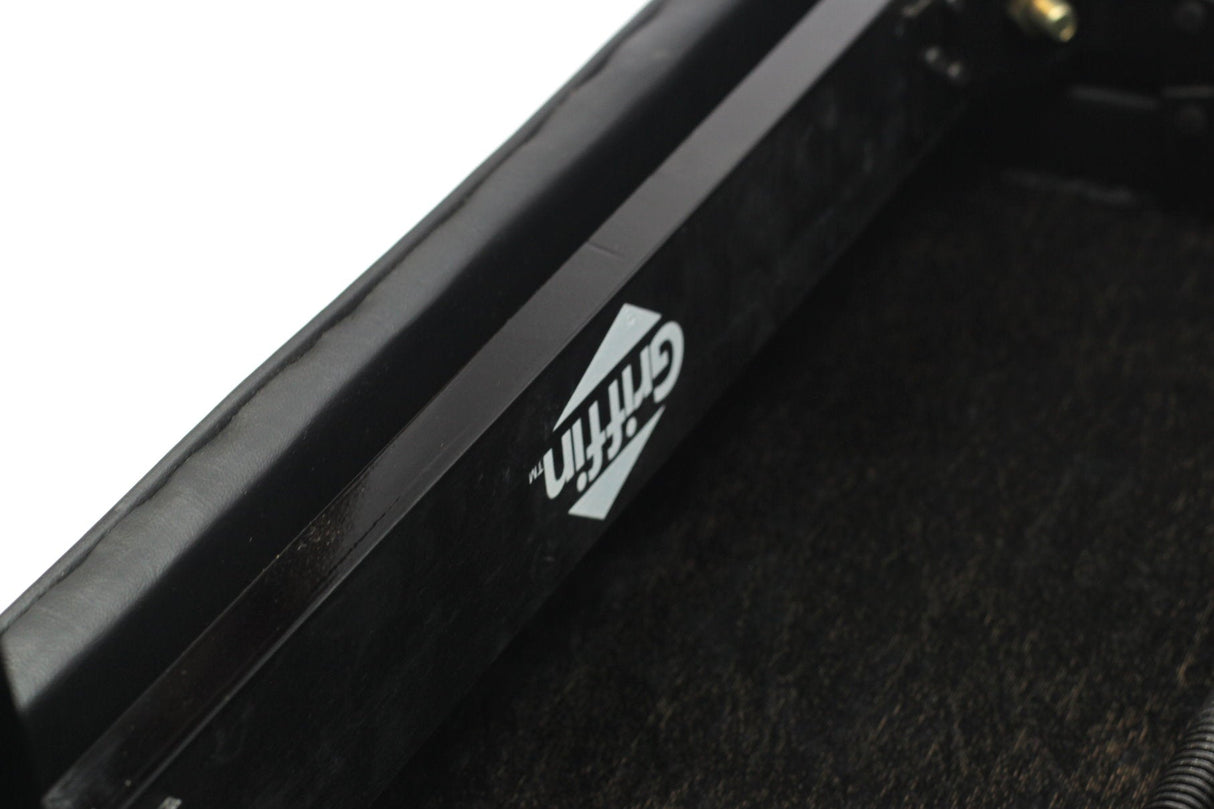 Genuine Leather Adjustable Piano Bench by GRIFFIN - Black Solid Wood Vintage Style & Heavy-Duty Ergonomic Keyboard Stool - Cushion Seat With Storage from GeekStands