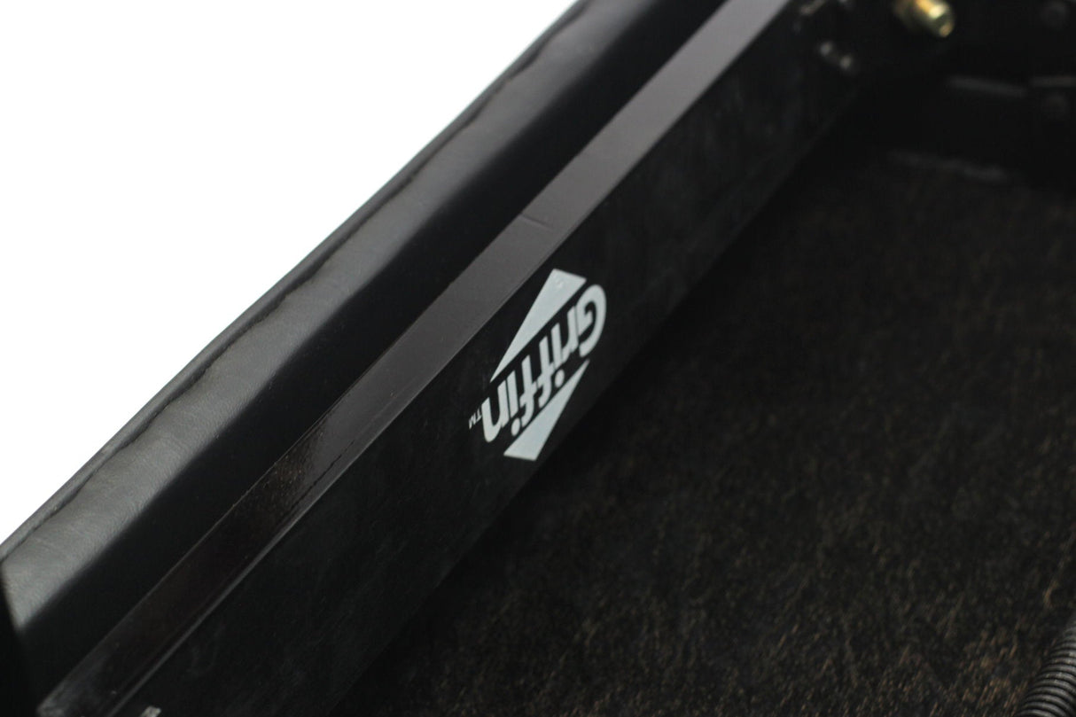 Genuine Leather Adjustable Piano Bench by GRIFFIN - Black Solid Wood Vintage Style & Heavy-Duty from GeekStands