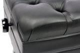 Genuine Leather Adjustable Piano Bench by GRIFFIN - Black Solid Wood Vintage Style & Heavy-Duty Ergonomic Keyboard Stool - Cushion Seat With Storage from GeekStands