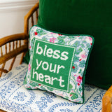 Bless Your Heart Needlepoint Pillow from Furbish Studio