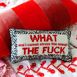 WTF Needlepoint Pillow from Furbish Studio