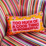 Too Much Needlepoint Pillow from Furbish Studio