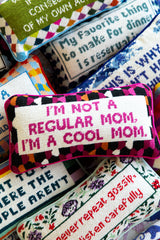 Cool Mom Needlepoint Pillow from Furbish Studio