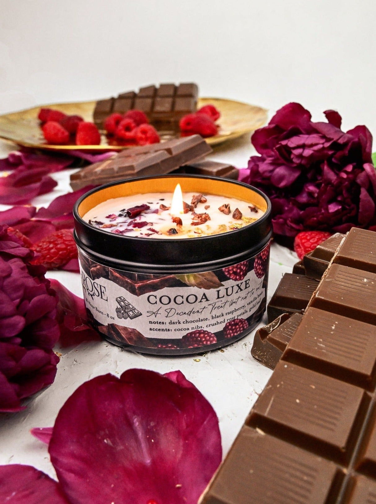 COCOA LUXE Chocolate Raspberry Candle from Ash & Rose