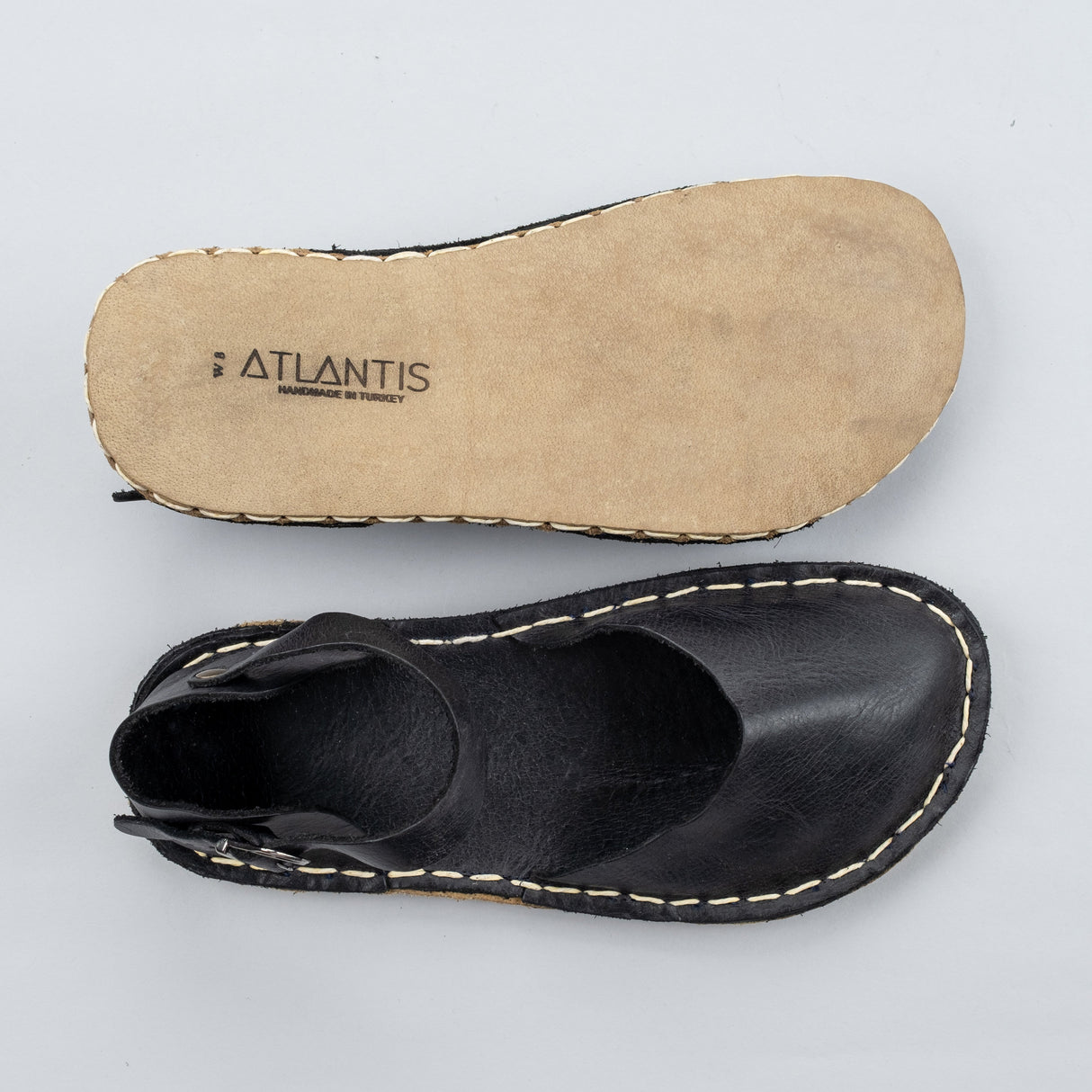 Black Barefoot Sandals from Atlantis Handmade Shoes