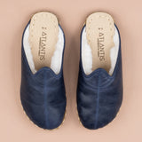 Women's Blue Barefoot Shearlings from Atlantis Handmade Shoes