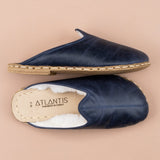 Men's Blue Barefoot Shearlings from Atlantis Handmade Shoes