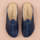 Men's Blue Barefoot Slippers from Atlantis Handmade Shoes