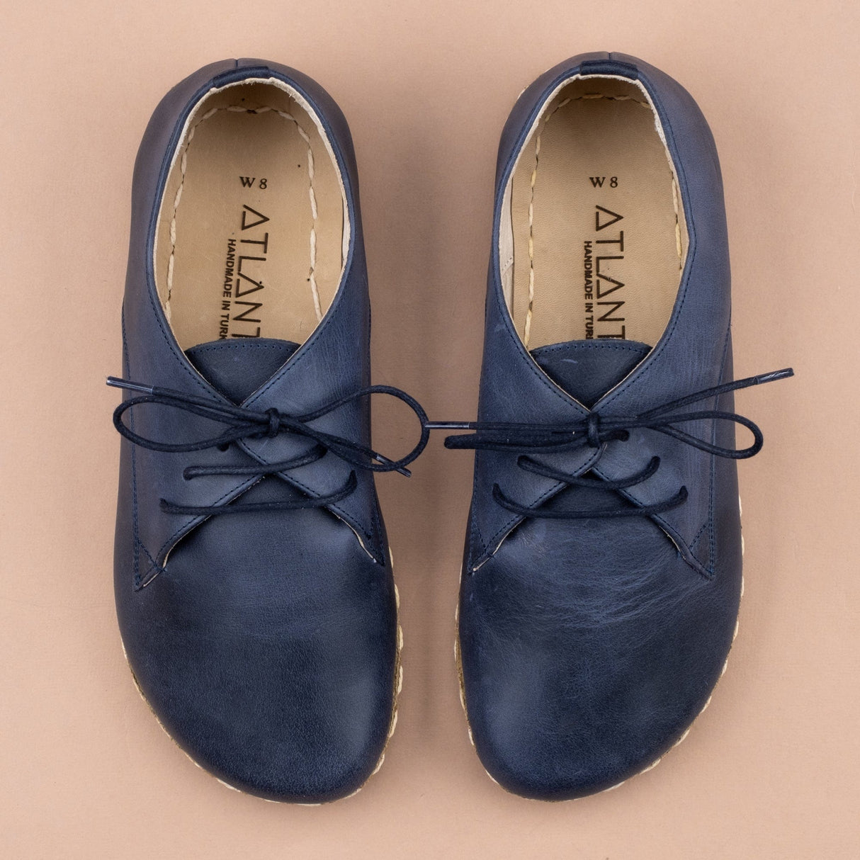 Women's Blue Oxfords from Atlantis Handmade Shoes