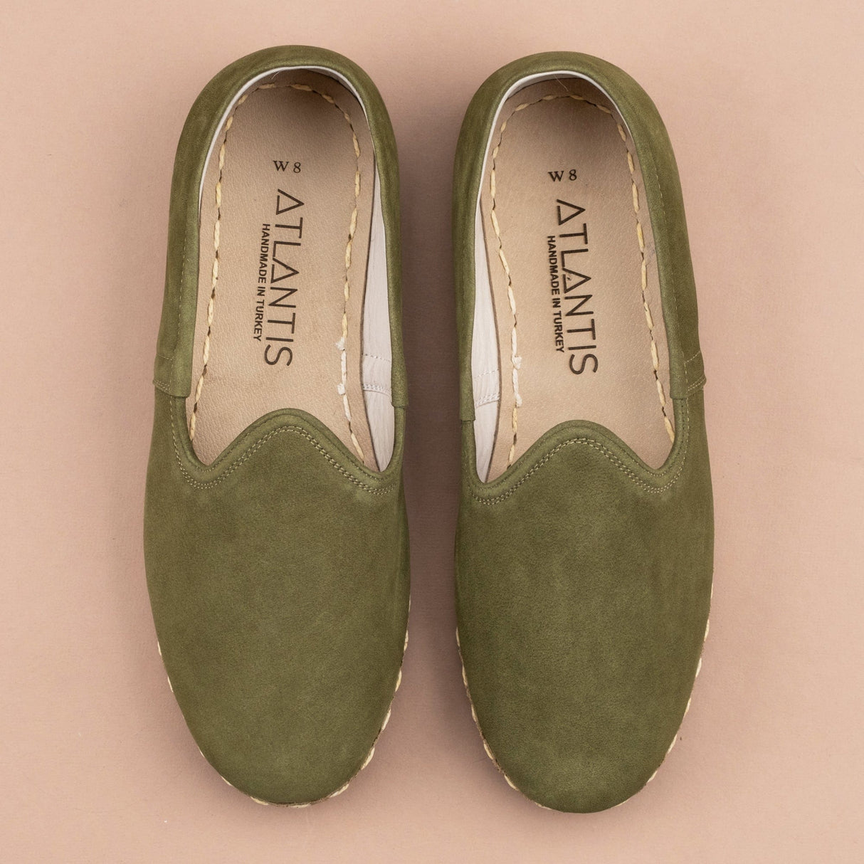Men's Olive Nubucks from Atlantis Handmade Shoes