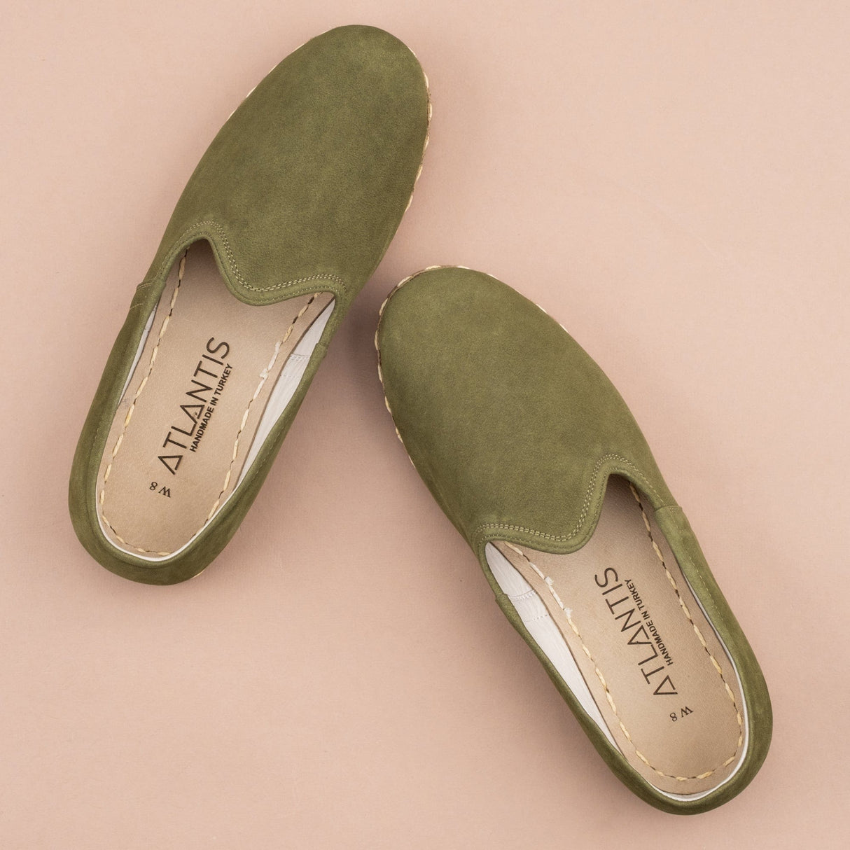 Men's Olive Nubucks from Atlantis Handmade Shoes