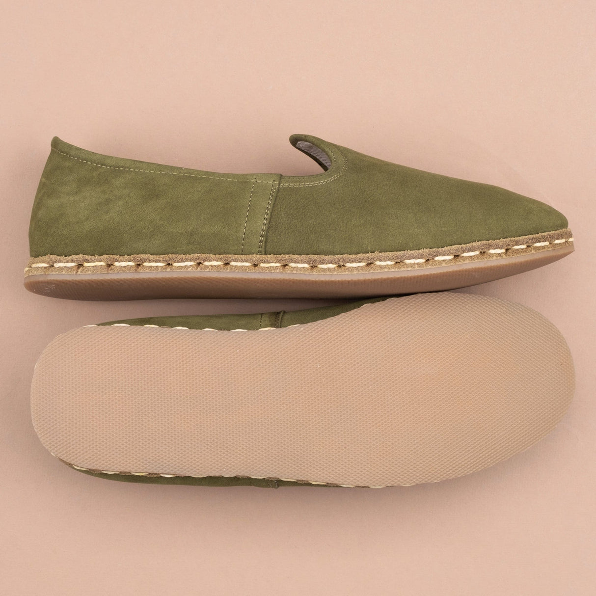 Women's Olive Nubucks from Atlantis Handmade Shoes
