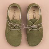 Women's Olive Oxfords from Atlantis Handmade Shoes