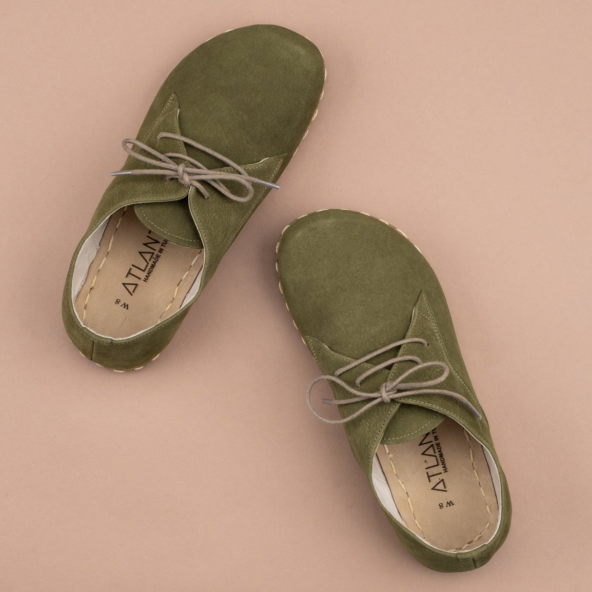 Men's Olive Oxfords from Atlantis Handmade Shoes