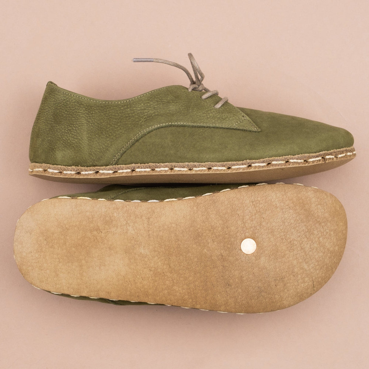 Women's Olive Oxfords from Atlantis Handmade Shoes