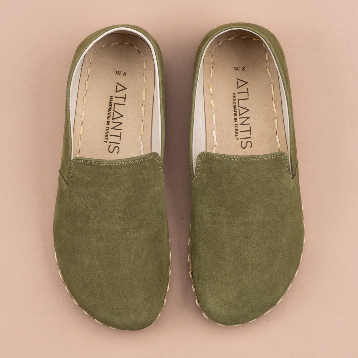 Men's Olive Minimalists from Atlantis Handmade Shoes