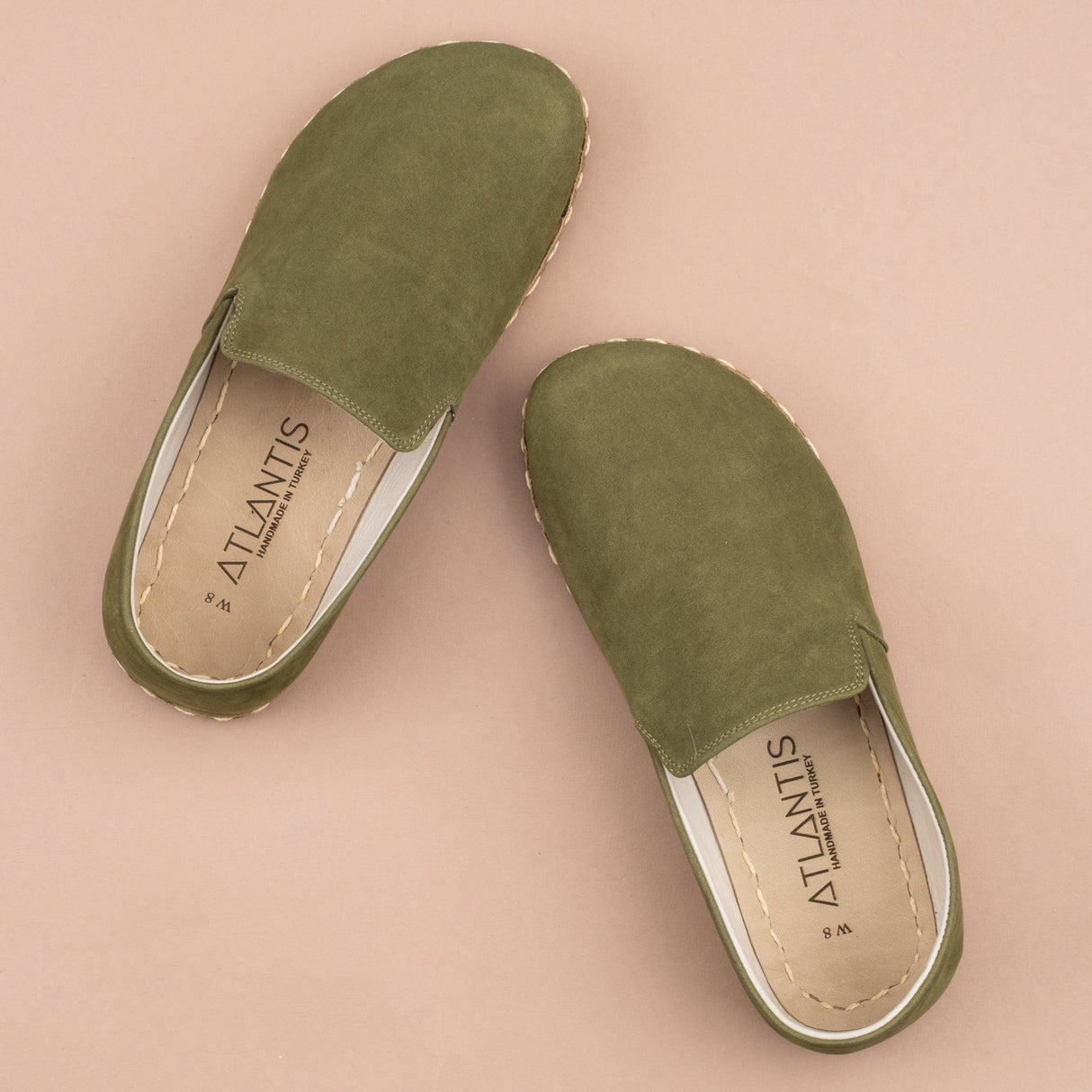 Men's Olive Minimalists from Atlantis Handmade Shoes