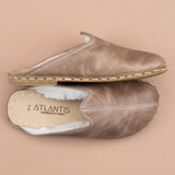 Men's Tan Barefoot Shearlings from Atlantis Handmade Shoes